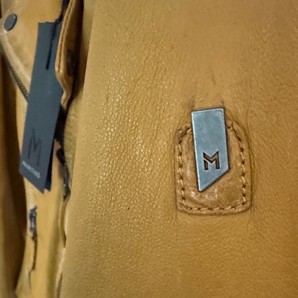 fp Christy sunrise golden tan stars lamb leather Jacket XS regular fit. NWT - Picture 8 of 17